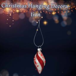VFM e-Store Christmas Hanging Glass Candy Cane Decoration 14cm x 7cm Red X 1 - Size: 14 cm x 7 cm - thumbnail 3