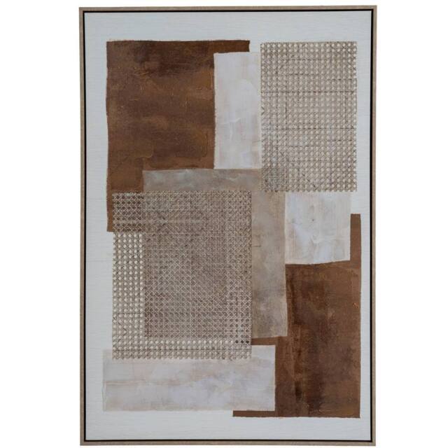 Lemon Pavilion Furniture and Decor Sedora Hand Painted Canvas in Frame - Wood - L3 x W80 x H120cm - Multi - image 1