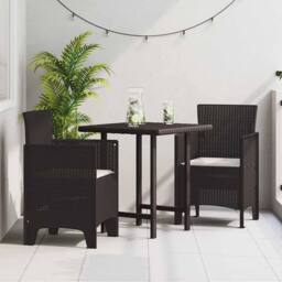 Berkfield Home Garden Chairs with Cushions Set of 2 Brown, Taupe in Brown - thumbnail 2