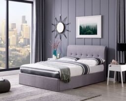 Flintshire Furniture Ltd Carmel End Opening Ottoman Bed in Grey - Size: Double - thumbnail 2