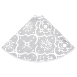 Berkfield Home Luxury Christmas Tree Skirt with Sock White 90 cm Fabric - thumbnail 5
