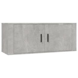 Berkfield Home 3 Piece TV Cabinet Set Concrete Grey Engineered Wood - thumbnail 4