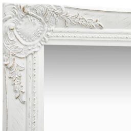 Berkfield Home Wall Mirror Baroque Style 40x40 cm White - thumbnail 3