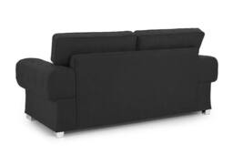 Furniture 786 Chingford Full Back 3 Seater Sofa Chenille Fabric in Black - thumbnail 2