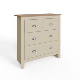 GFW Lancaster 2+2 Drawer Chest in Cream - thumbnail 3