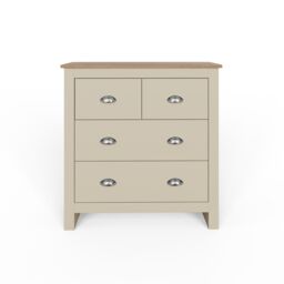 GFW Lancaster 2+2 Drawer Chest in Cream - thumbnail 4