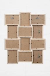 Arpan Multi Aperture Picture Wooden Photo Frame Holds 12 x 6x4 Inch Photo Frames, Collage Picture Wall-Mounted Frame in Natural - thumbnail 2