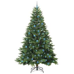 Berkfield Home Artificial Christmas Tree with 300 LEDs Green 240 cm PE & PVC - thumbnail 4