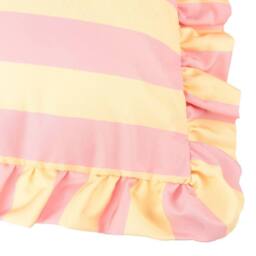 Furn Palm Royale Stripe Ruffle Printed Outdoor Cushion in Yellow - Size: 50 cm x 50 cm - thumbnail 4