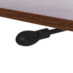 Wyld and Coco Mobile Adjustable Laptop Desk Dark Brown Steel Wheeled Sit Stand - thumbnail 6