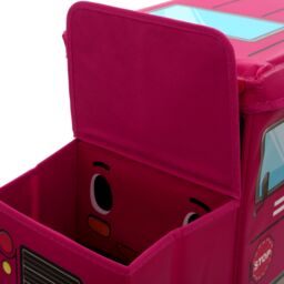 Orsina Hot Pink Box & Seat, Easy to Maintain Children Bedroom Seat, Adjustable Playroom Accessories - thumbnail 3
