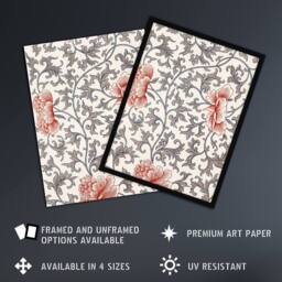 "Artery8 Owen Jones Ornamental Flower Filigree Pattern Wall Art Print in White - Size: W18"" x H24""" - thumbnail 2