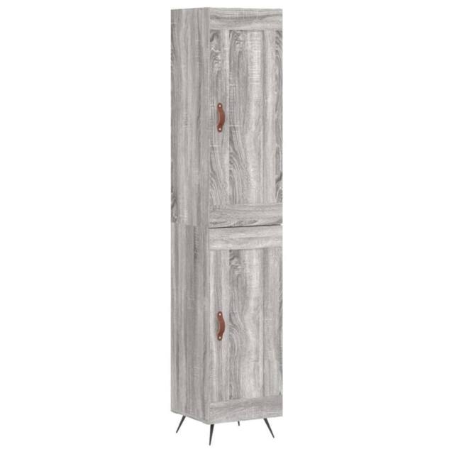 Berkfield Home Highboard Grey Sonoma 34.5x34x180 cm Engineered Wood - image 1