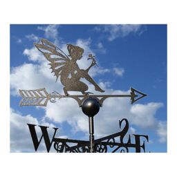 Poppyforge Fairy Weathervane - Solid Steel - W61 x H88 cm - Powder Coated Black - thumbnail 1