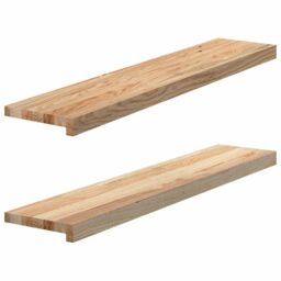 Berkfield Home Window Sills 2 pcs¬†Untreated 100x20x2 cm Solid Wood Oak in Brown - Size: Medium