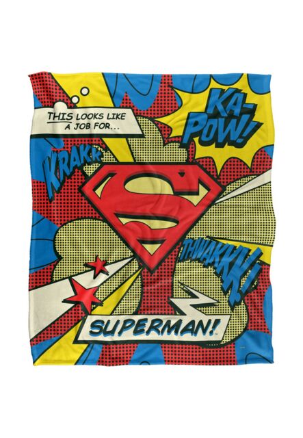 Warner Brothers Superman Officially Licensed Silky Touch Super Soft Throw Blanket 152 x 127 cm in White - image 1