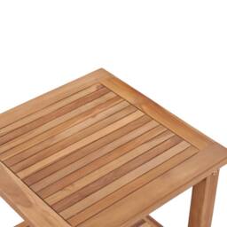 Berkfield Home Coffee Table 45x45x45 cm Solid Teak Wood in Brown - Size: 45 x 45 x 45 cm - thumbnail 3