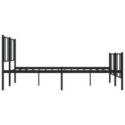 Berkfield Home Metal Bed Frame with Headboard & Footboard Black 200x200 cm - thumbnail 7