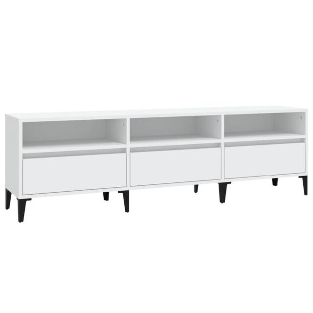 Berkfield Home TV Cabinet White 150x30x44.5 cm Engineered Wood