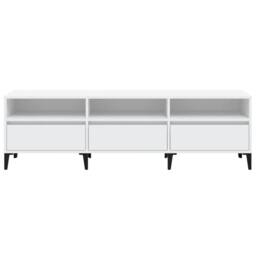 Berkfield Home TV Cabinet White 150x30x44.5 cm Engineered Wood - thumbnail 6