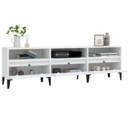 Berkfield Home TV Cabinet White 150x30x44.5 cm Engineered Wood - thumbnail 5