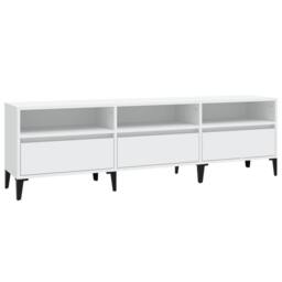 Berkfield Home TV Cabinet White 150x30x44.5 cm Engineered Wood - thumbnail 1