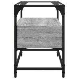 Berkfield Home TV Cabinet with Glass Top Grey Sonoma 60x35x51 cm Engineered Wood - Size: 60 x 35 x 51 cm - thumbnail 5