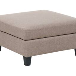 Wyld and Coco Ottoman Brown Polyester Footstool Square Modern Modular Sofa - thumbnail 2