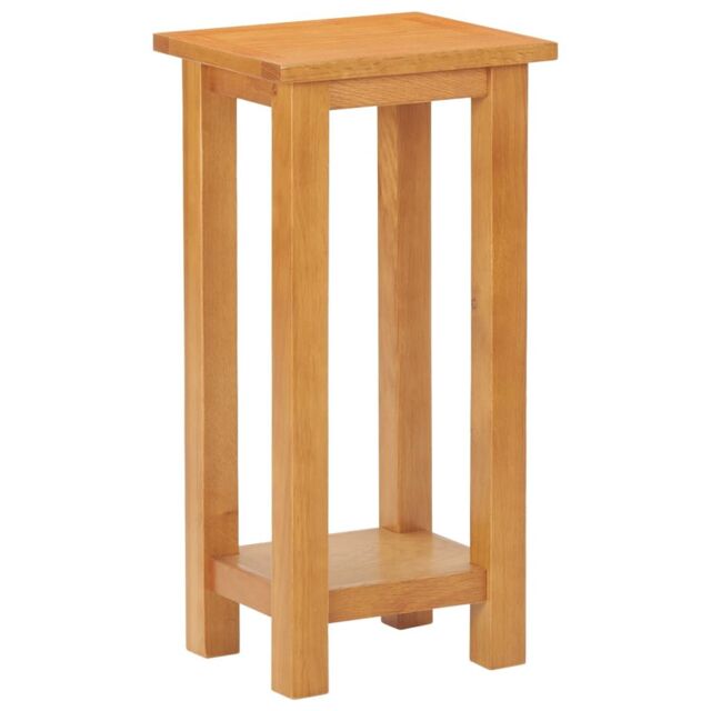 Berkfield Home Side Table 27x24x55 cm Solid Oak Wood in Brown - Size: 27 x 24 x 55 cm - image 1