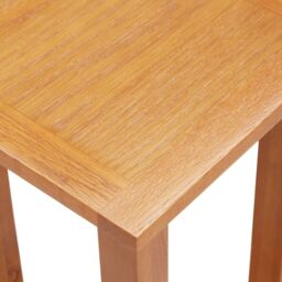 Berkfield Home Side Table 27x24x55 cm Solid Oak Wood in Brown - Size: 27 x 24 x 55 cm - thumbnail 4