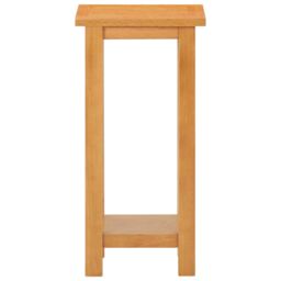 Berkfield Home Side Table 27x24x55 cm Solid Oak Wood in Brown - Size: 27 x 24 x 55 cm - thumbnail 2
