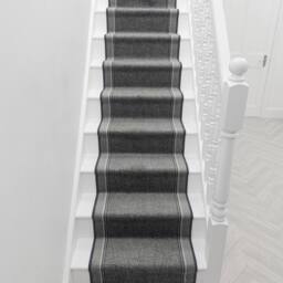 runrug Stair Runner Carpet - Soft & Comfortable, 8mm - 'Gala' in Dark Grey - Size: 100 cm x 690 cm - thumbnail 4