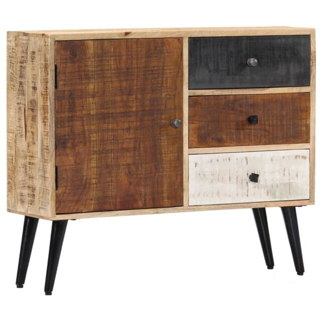 Berkfield Home Sideboard 88x30x73 cm Solid Mango Wood in Brown - Size: 88 x 30 x 73 cm - image 1