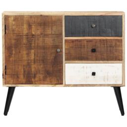 Berkfield Home Sideboard 88x30x73 cm Solid Mango Wood in Brown - Size: 88 x 30 x 73 cm - thumbnail 2