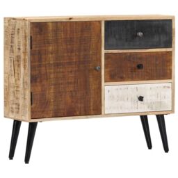 Berkfield Home Sideboard 88x30x73 cm Solid Mango Wood in Brown - Size: 88 x 30 x 73 cm - thumbnail 1