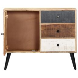 Berkfield Home Sideboard 88x30x73 cm Solid Mango Wood in Brown - Size: 88 x 30 x 73 cm - thumbnail 3