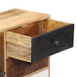 Berkfield Home Sideboard 88x30x73 cm Solid Mango Wood in Brown - Size: 88 x 30 x 73 cm - thumbnail 6