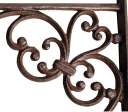 Primrose Cast Iron Wall Bracket Hook for Hanging Baskets Lanterns 35cm in Dark Grey - thumbnail 3