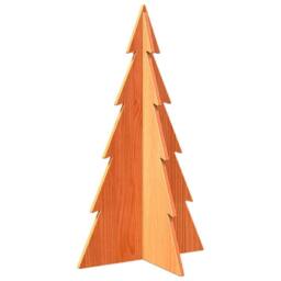 Berkfield Home Festive Wooden Christmas Tree for Decoration Wax Brown 80 cm Soli - thumbnail 5