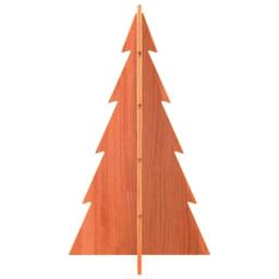 Berkfield Home Festive Wooden Christmas Tree for Decoration Wax Brown 80 cm Soli - thumbnail 4