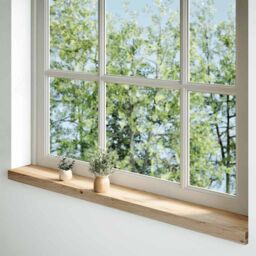 Berkfield Home Window Sills 2 pcs¬†Untreated 120x15x2 cm Solid Wood Oak in Brown - Size: Medium - thumbnail 2