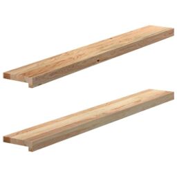Berkfield Home Window Sills 2 pcs¬†Untreated 120x15x2 cm Solid Wood Oak in Brown - Size: Medium - thumbnail 1
