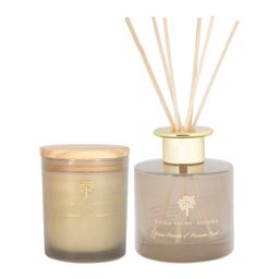 Nicola Spring Pomelo & Passion Fruit Candle & Diffuser Set - 130g Jar + 200ml Diff in Grey - thumbnail 1