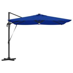 Berkfield Home Modern Cantilever Roma Parasol with LEDs Azure Blue 286x285x270 c - thumbnail 7