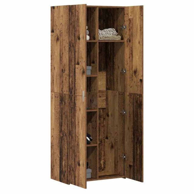Berkfield Home Highboard Old Wood 70x42.5x185 cm Engineered Wood in Brown - image 1