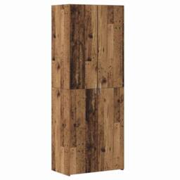 Berkfield Home Highboard Old Wood 70x42.5x185 cm Engineered Wood in Brown - thumbnail 3