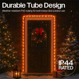 mysmartbuy 10 m Multi-Colour or Candy Cane Rope Light 100 LED Battery Operated in Red - Size: 10m - thumbnail 4