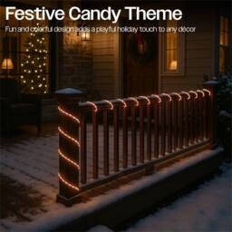 mysmartbuy 10 m Multi-Colour or Candy Cane Rope Light 100 LED Battery Operated in Red - Size: 10m - thumbnail 5