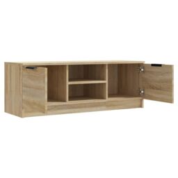 Berkfield Home TV Cabinet Sonoma Oak 102x35x36.5 cm Engineered Wood in Brown - thumbnail 4