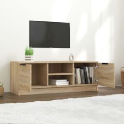 Berkfield Home TV Cabinet Sonoma Oak 102x35x36.5 cm Engineered Wood in Brown - thumbnail 6